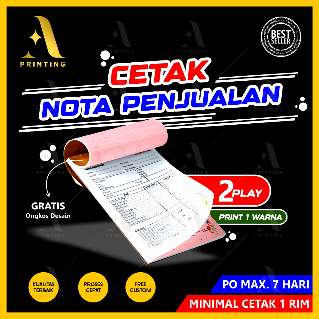 

Cetak Nota 1 Play 2 Play Custom Desain | Nota Penjualan Produk | Nota Custom