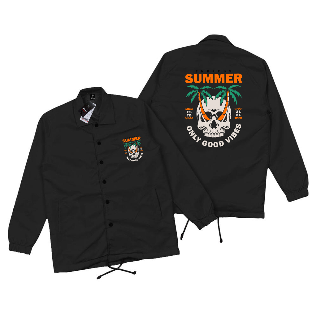 Followme - Jaket Keren Coach Parasut Only Good Vibes Unisex