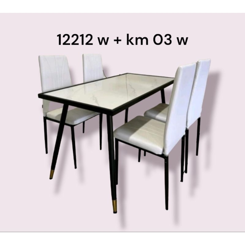 meja makan granit 4kursi