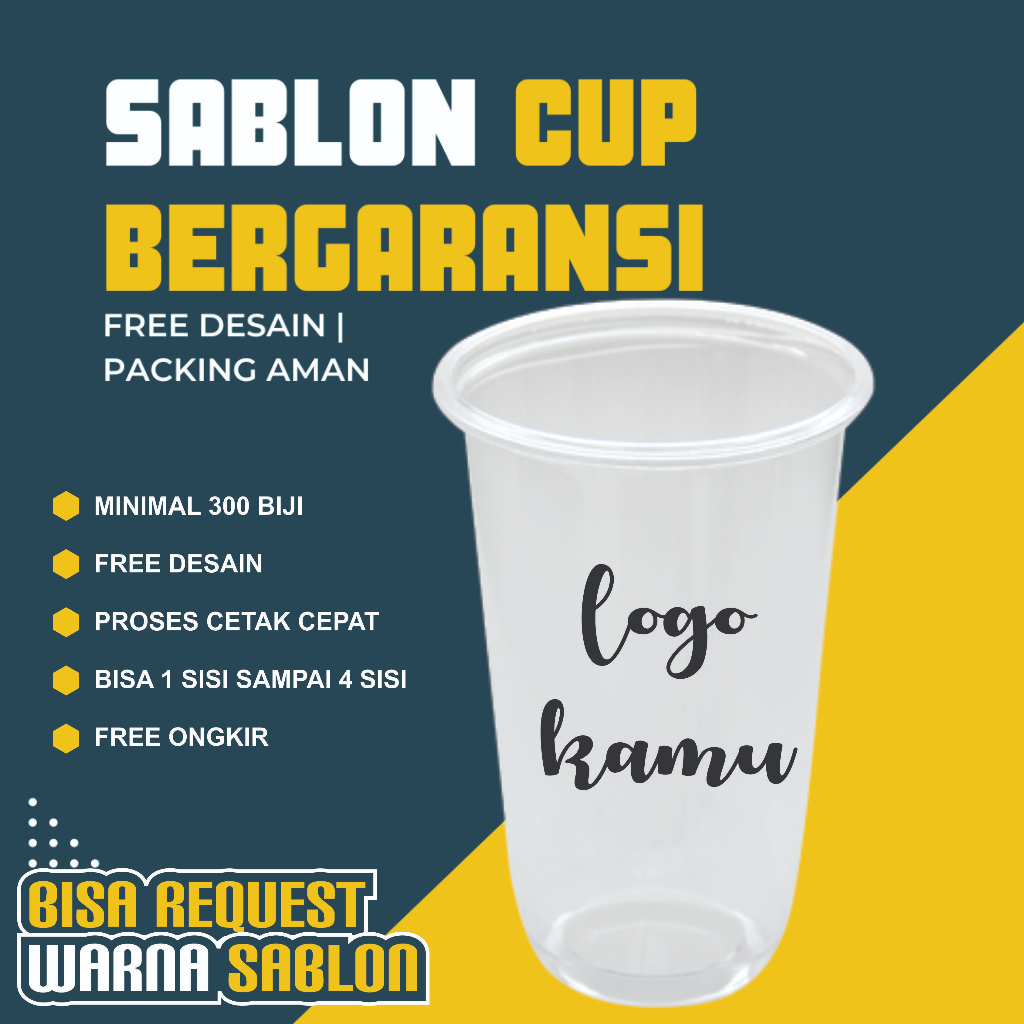 

FREE ONGKIR | CUP 22 OVAL | SABLON CUP | CUP DESAIN SUKA SUKA