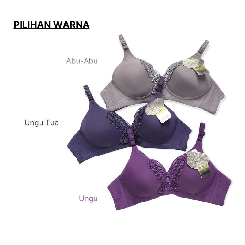 BRA SIMIQI KAIT 3/ BH SIMIQI MOTIF KUPU TANPA KAWAT