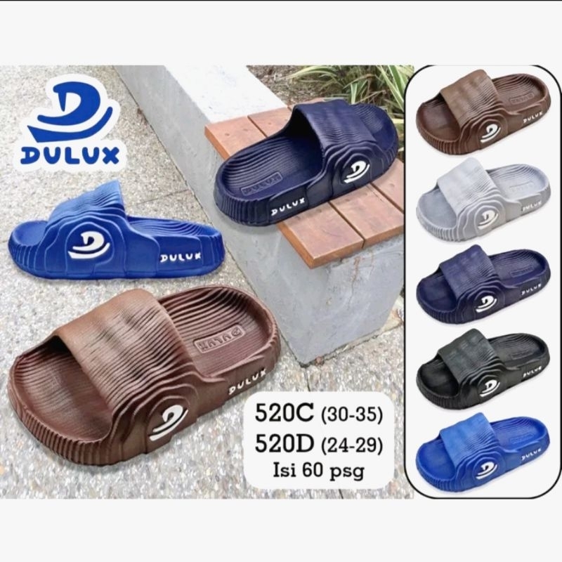 sandal slop anak laki laki sandal dulux motif salur timbul