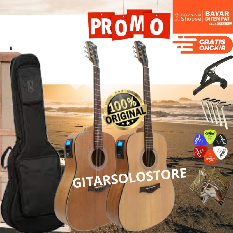 [PAKET LENGKAP] GITAR AKUSTIK ELEKTRIK COWBOY ORIGINAL GW 240 NA/NS GRATIS PACKING KAYU