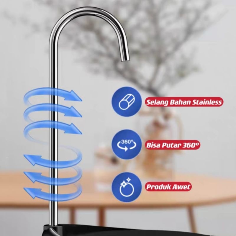 Pompa Galon Air Elektronik / Water Dispenser Electric Pump Free Kabel USB + Selang Silikon⭐ Mrlion ⭐