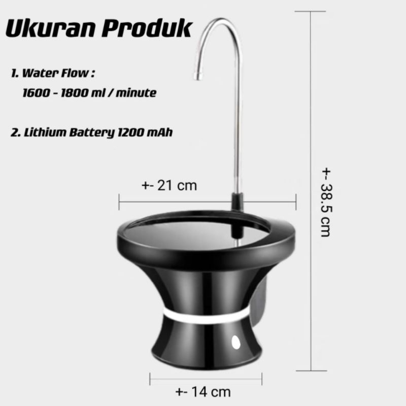 Pompa Galon Air Elektronik / Water Dispenser Electric Pump Free Kabel USB + Selang Silikon⭐ Mrlion ⭐