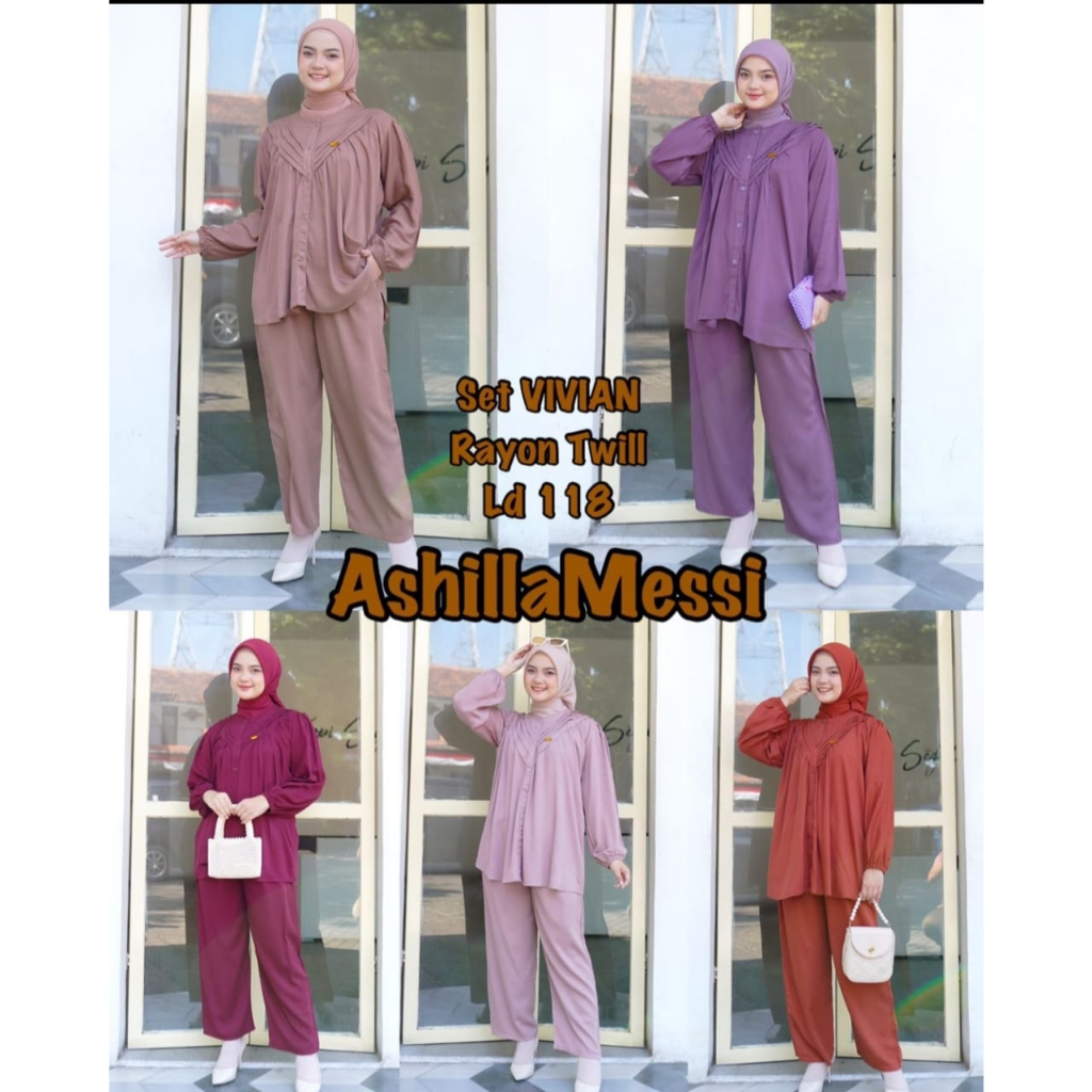 PAKAIAN WANITA ONE SET VIVIAN BY ASHILLA MESSI