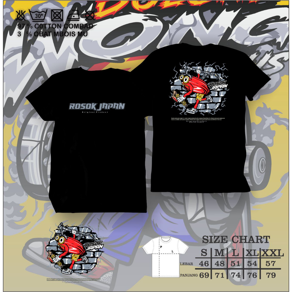 KAOS ROSOK JAPAN VOL 2 KAOS CB GL TIGER HEREK KAOS TERBAIK