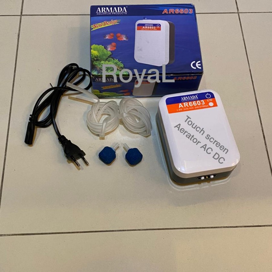 ARMADA AR 6603 Pompa Udara Aquarium Aerator AC DC Rechargeable