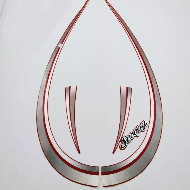 stiker striping honda scoopy karbu 2010 2011 merah lis body original