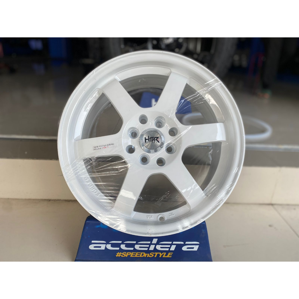 Ready Stok Velg Mobil Jdm Racing R16 Hsr Tokyo Model Te37 Putih Pcd 4X100 & 4X114,3 Lebar 7 Et 40