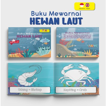 BUKU GAMBAR MEWARNAI ANAK PAUD TK SD MAINAN ANAK HEWAN SAYUR BUAH TRANSPORTASI FULLCOLOUR