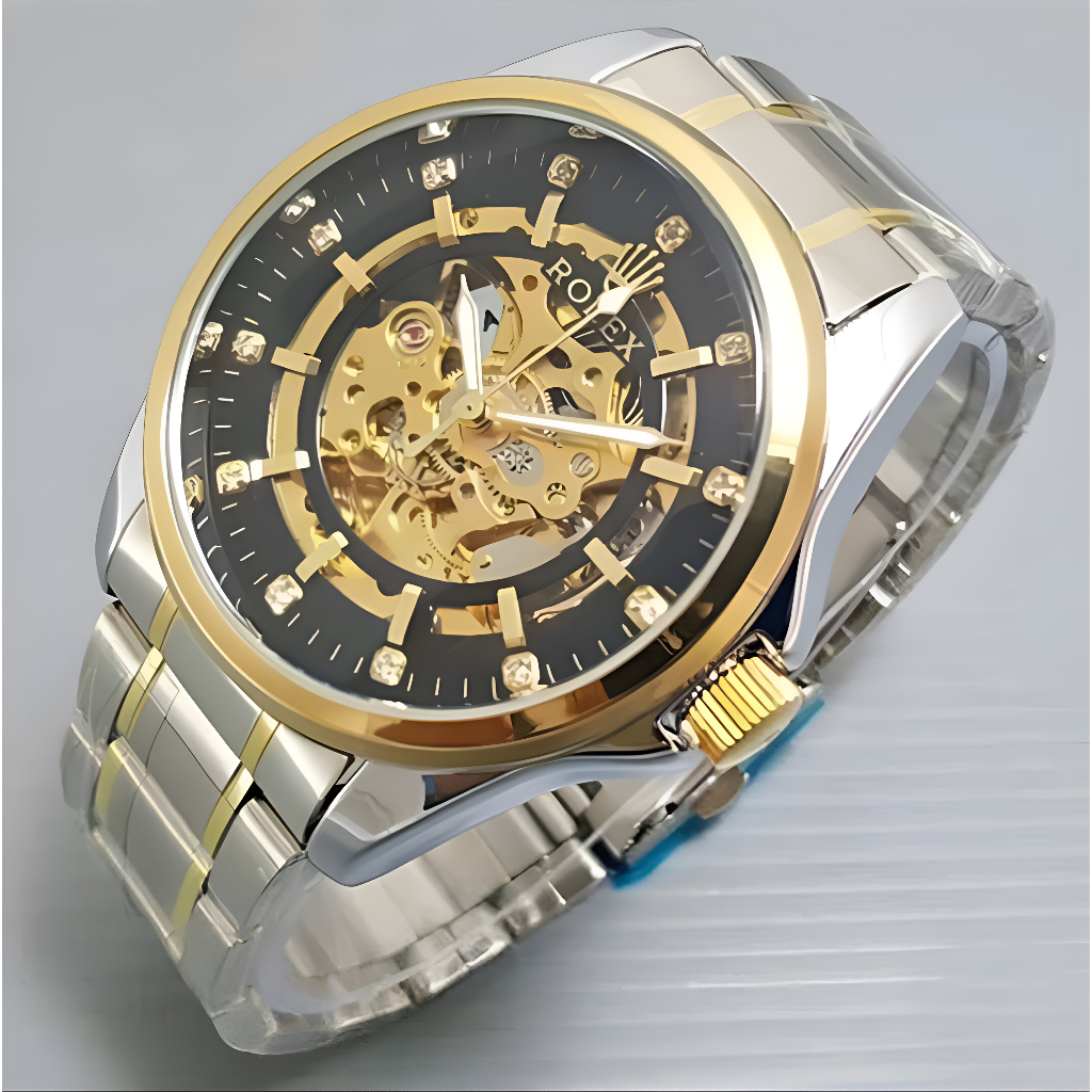 SALE  JAM TANGAN CASUAL PRIA ROLEX DIAMOND AUTOMATIC SBG-0100 + BOX EKSLUSIVE