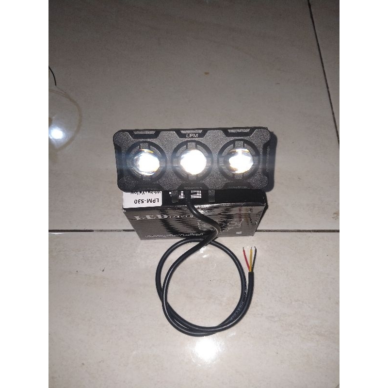led gun laser 3 mata 2 warna kuning dan putih