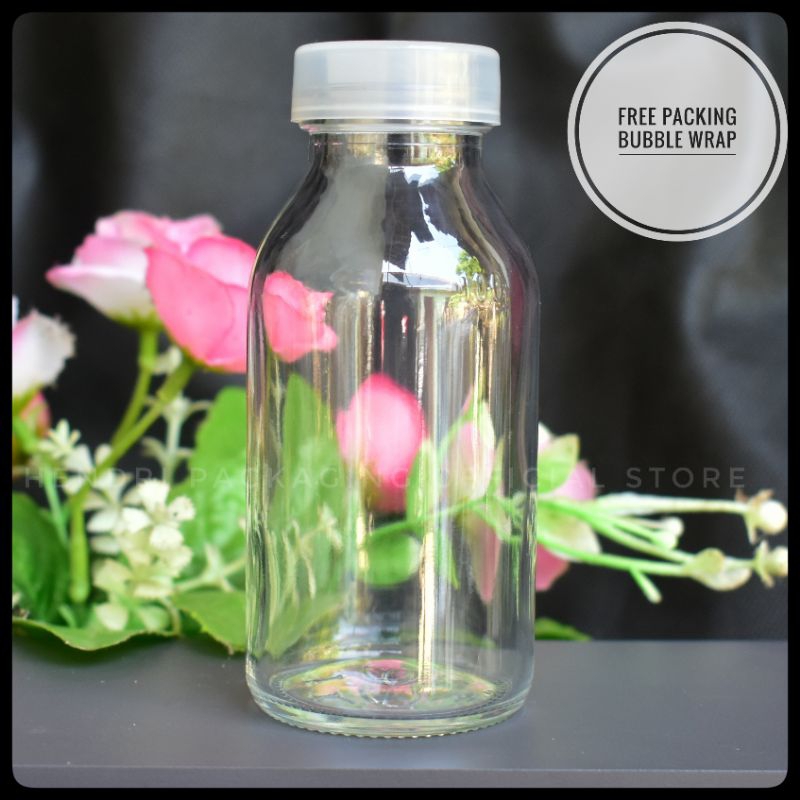Botol Kaca 100ml Tutup Plastik Kedap Udara