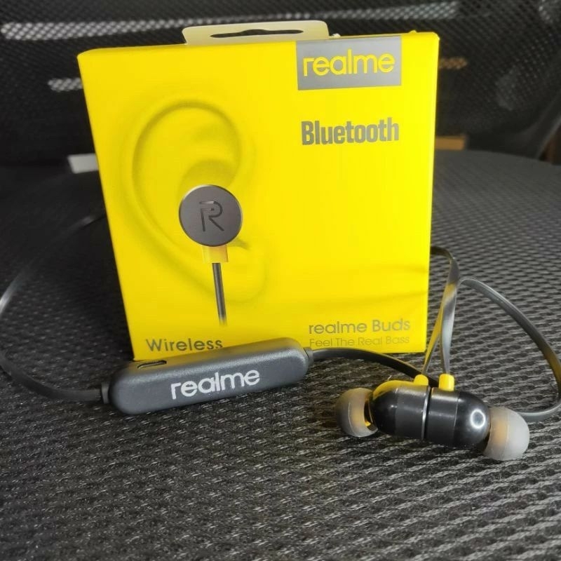Headphone Bluetooth REALME Buds Wireless RMA101 Magnet Bass Magnetic Headset Handsfree Earphone