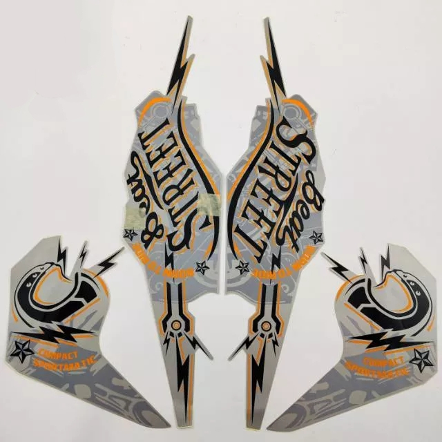 stiker striping honda beat street 2019 grey lis body standar original