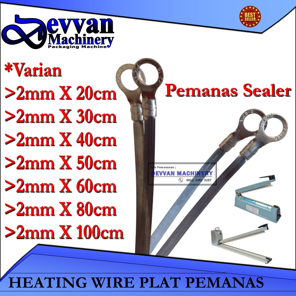 Plat Kawat Pemanas Hand Impulse Sealer 2mm Heating Wire Plat Pemanas