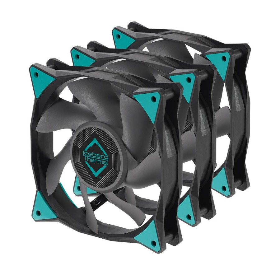 Iceberg IceGALE Xtra 120mm Black 3-PACK Thermal PWM Perfomance Case Fan