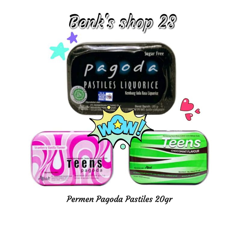 

Permen Pagoda Pastiles 20g (kemasan kotak)