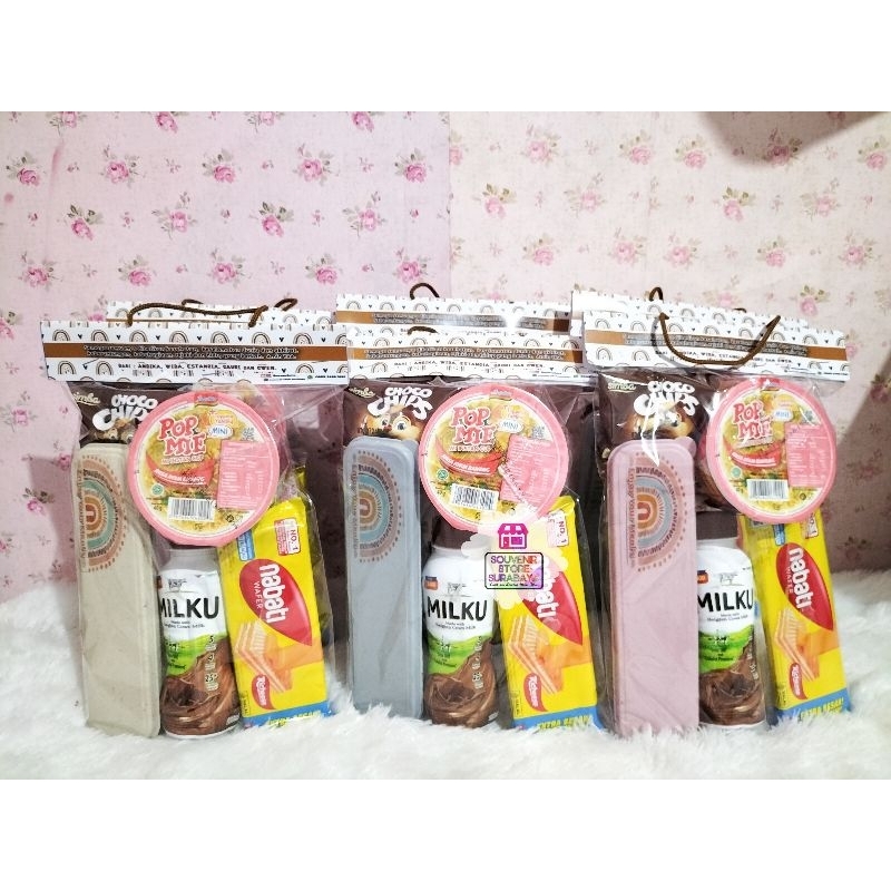 

Set Sendok Garpu Sumpit Custom || Souvenir snack sendok garpu jerami || Bingkisan Ultah Surabaya || Parcel Ulang Tahun