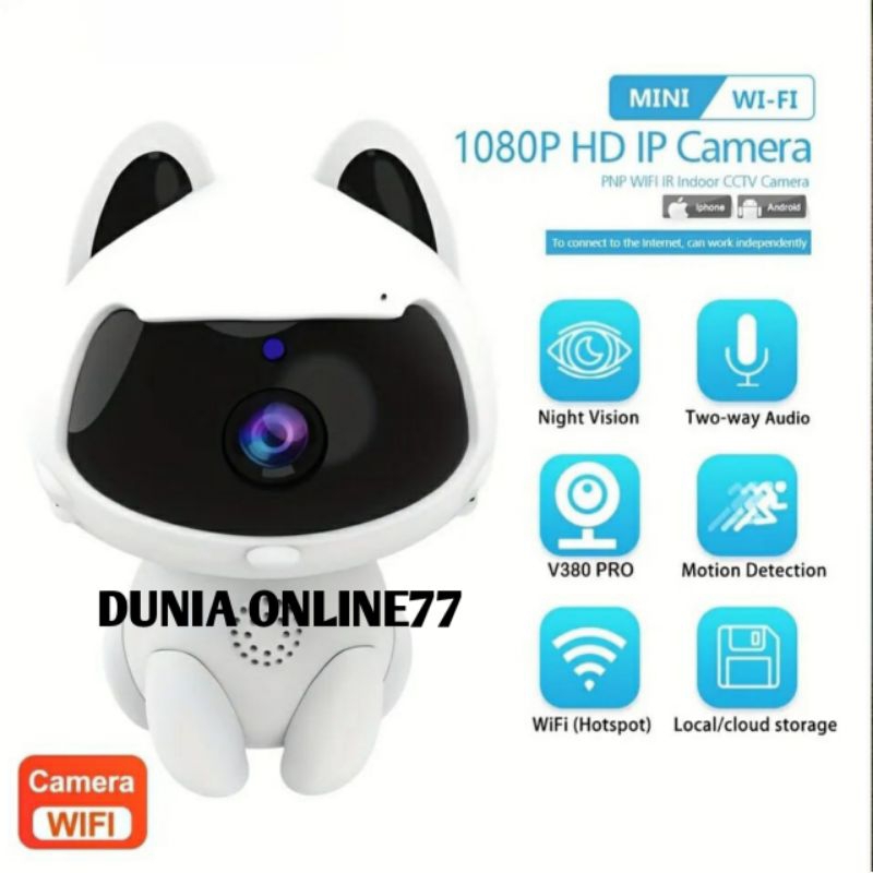 New Cctv IP camera robot mini boneka v380pro kamera Full HD night vision kamera spy cam pengintai cc