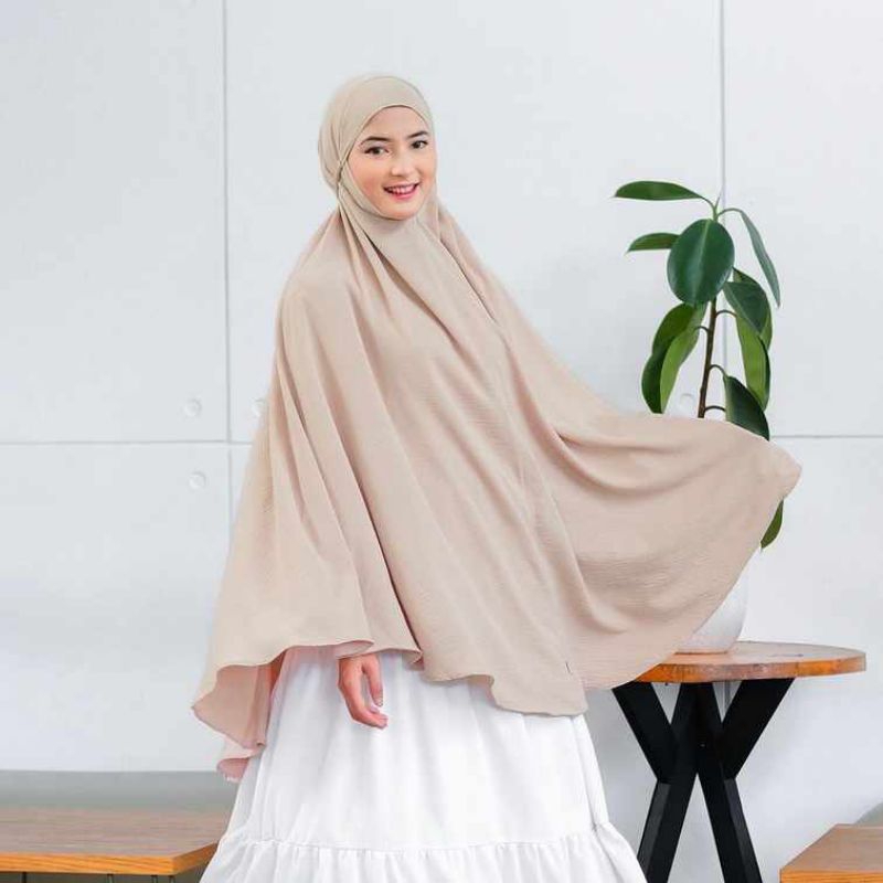 Kerudung Bergo Crinkle Airflow Super Jumbo XXXL