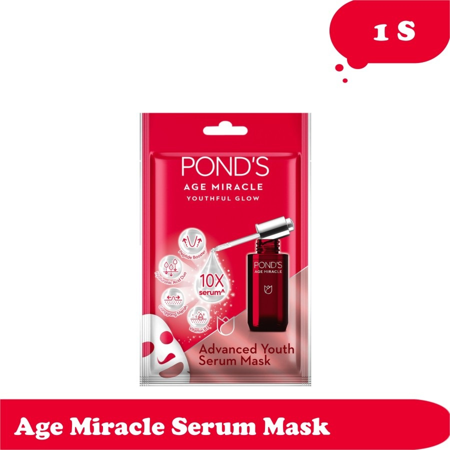 PONDS Age Miracle Serum Mask 1 Lembar Masker Wajah Topeng Tissu