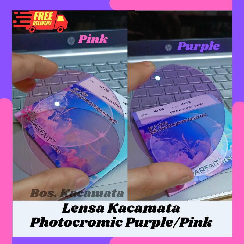 LENSA PHOTOCROMIC PINK | PURPLE ANTI RADIASI | LENSA MINUS DAN NORMAL