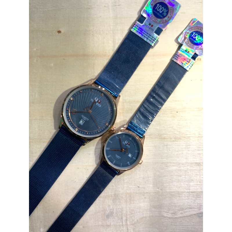 Jam Tangan Couple Rantai Pasir Tanggal Aktif [Cod]