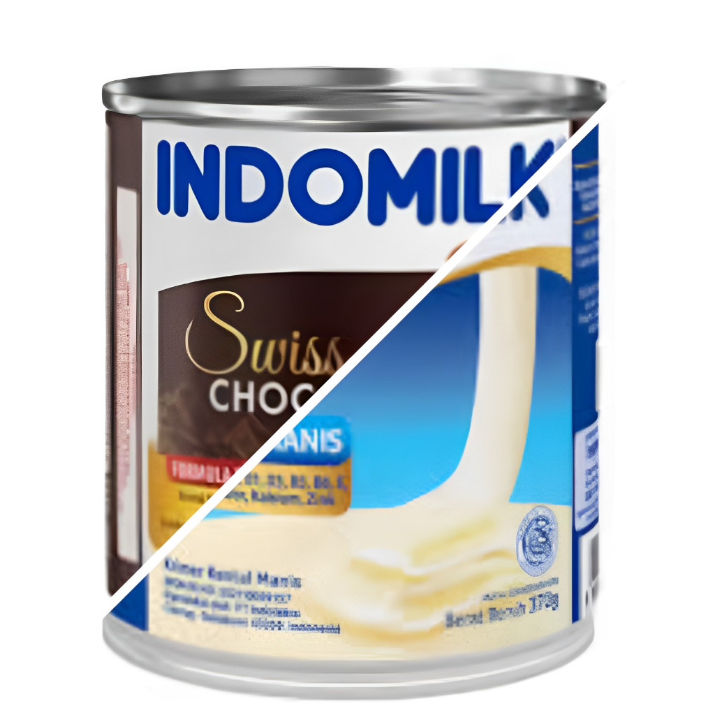 

INDOMILK PUTIH SWISS CHOCO COKLAT PREMIUM SUSU SKM KALENG 370 GR