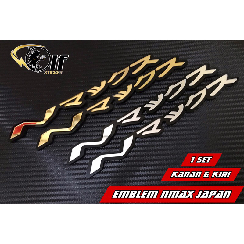 EMBLEM NMAX JAPAN TIMBUL 3D LOGO YAMAHA NMAX JAPAN TIMBUL (1 SET KANAN & KIRI)