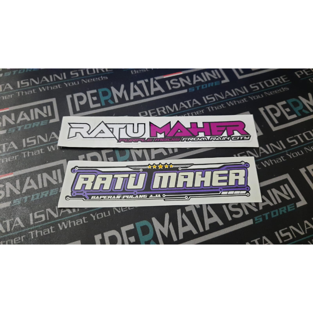 Sticker Vinyl Julukan Bus SJM Trans RATU MAHER by PIS - Cutting Pola