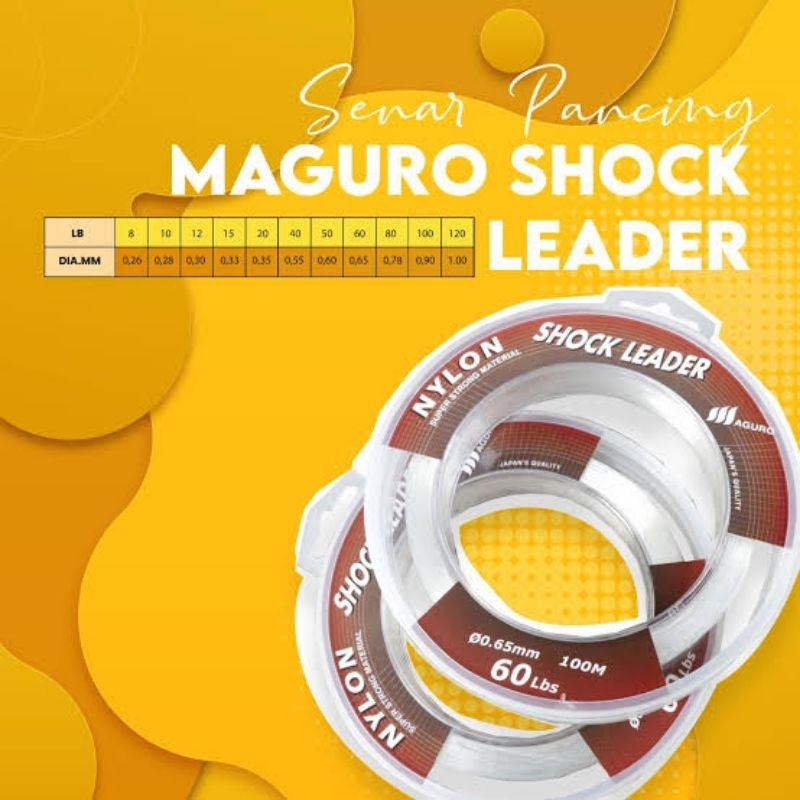 Senar Pancing Leader MAGURO NYLON SHOCK LEADER 100m | pilih variasi
