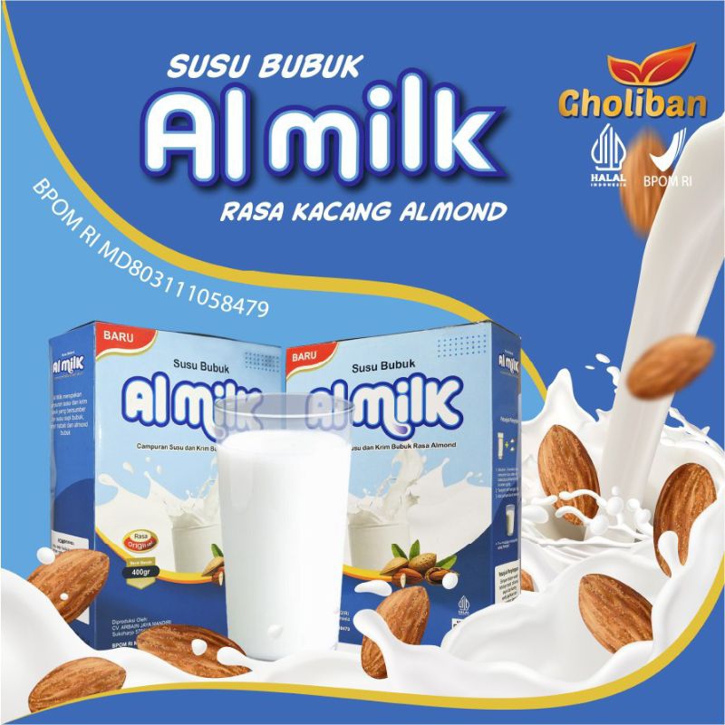 

Susu Bubuk Full Cream Rasa Almond ALMILK