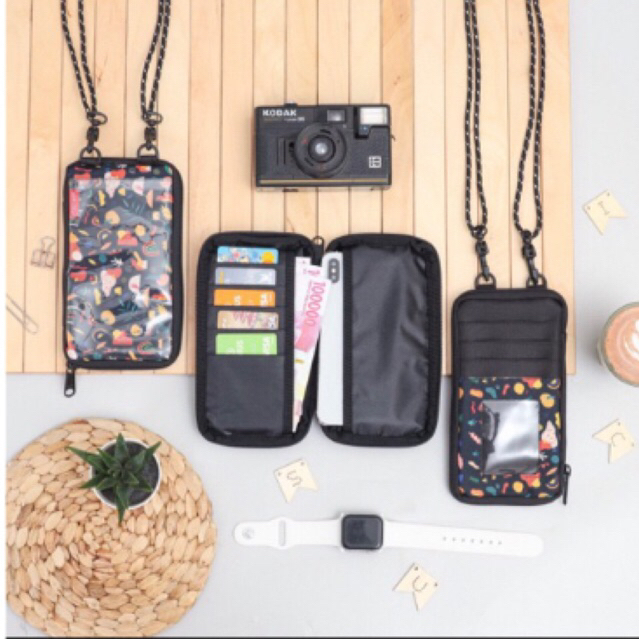 Tas Dompet HP ID CARD Serbaguna Hanging Holder Phone Wallet Kalung