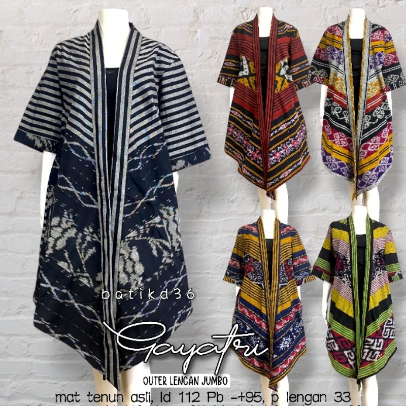 Longcardi outer Cardi vest tenun asli etnik unik khas daerah tradisional estetik murah wanita istri 