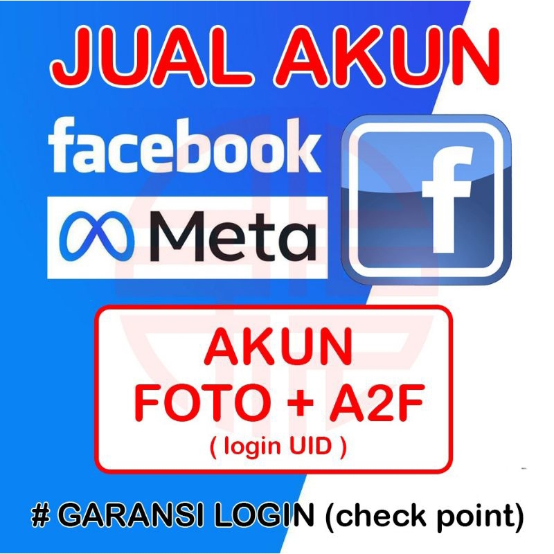 Akun Facebook Foto + A2F (login IUD) bergaransi