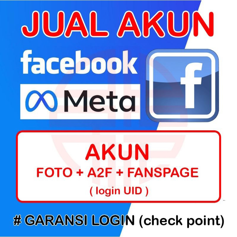 Akun Facebook Foto + A2F + Fanspage (login IUD) bergaransi