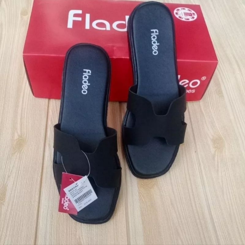 PROMO  Sandal slop fladeo sandal slop wanita sandal wanita kekinian