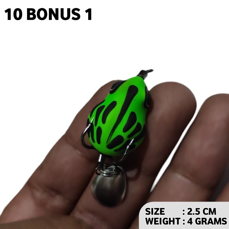 Soft Frog Lure 2,5 Cm Umpan Casting Gabus Kodok Karet