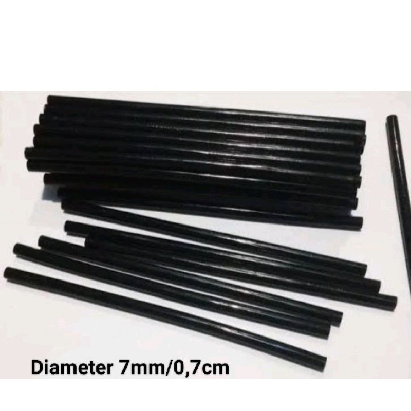 Isi Lem Bakar Lem Tembak Warna Hitam Ukuran KECIL / isi Lem bakar / isi lem tembak / lem hitam / lem