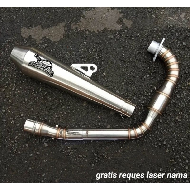 knalpot japstyle cafe racer tiger gl mp scorpio thunder stenlis