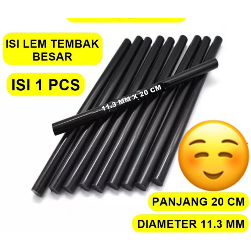 Isi Lem Bakar Lem Tembak Ukuran BESAR Warna Hitam / lem hitam bakar / isi Lem bakar / isi lem tembak