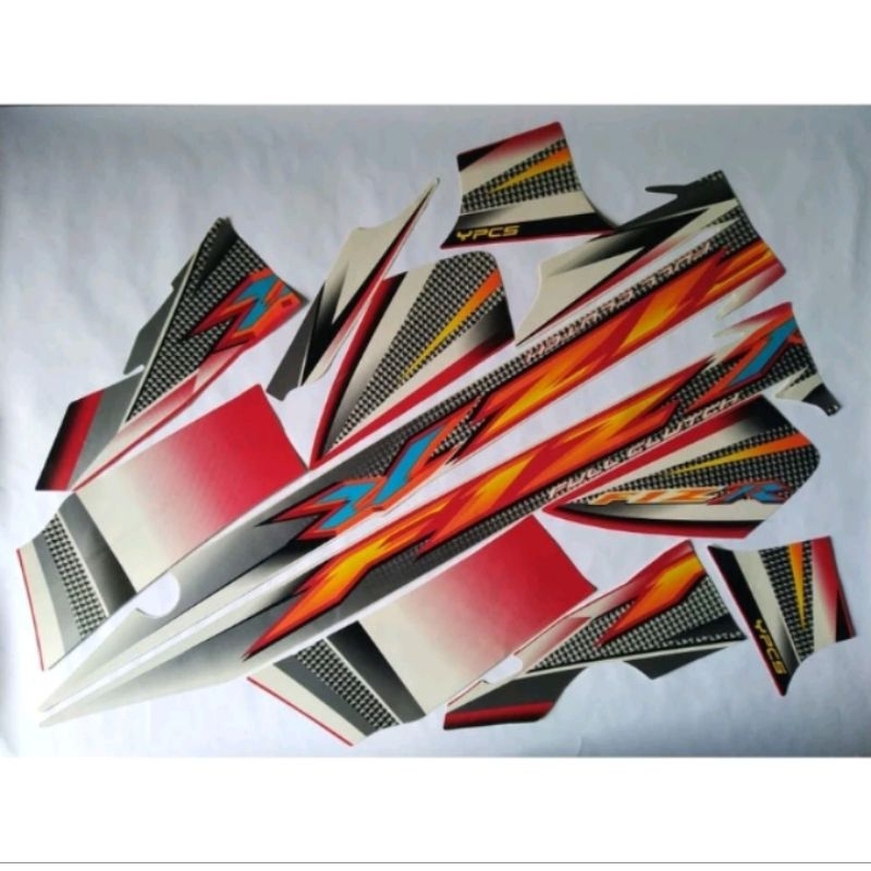 Striping stiker lis les fiz R f1z R 2004 2005 2003 fullcluth/sporty putih hitam/ oren / biru/ merah