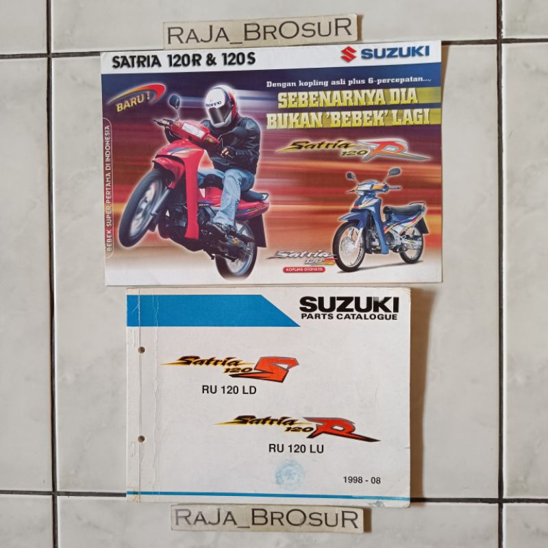 Buku Parts Catalogue/Parts Catalog Katalog/Manual Book + Poster brosur katalog leaflet Suzuki Satria