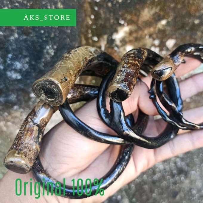 GELANG AKAR BAHAR HITAM BONGGOL JUMBO