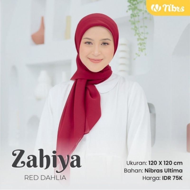 ZAHIYA Square/ Hijab Polos Segi Empat/ Hijab Polos Nibras Terbaru