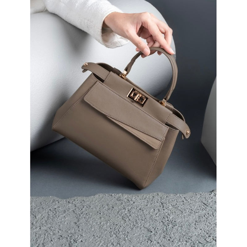 SYLVAINE BAG MINI MIDI MEDIUM TAUPE BLACK BLUSH CARAMEL BY HEYLOCAL