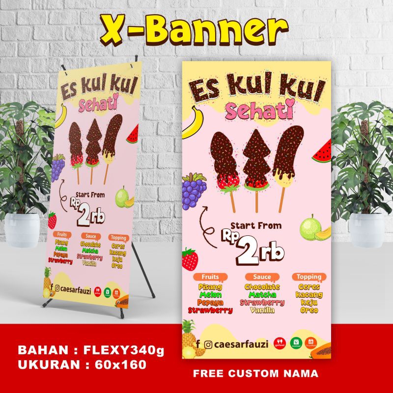 SPANDUK BANNER ES KULKUL PISANG