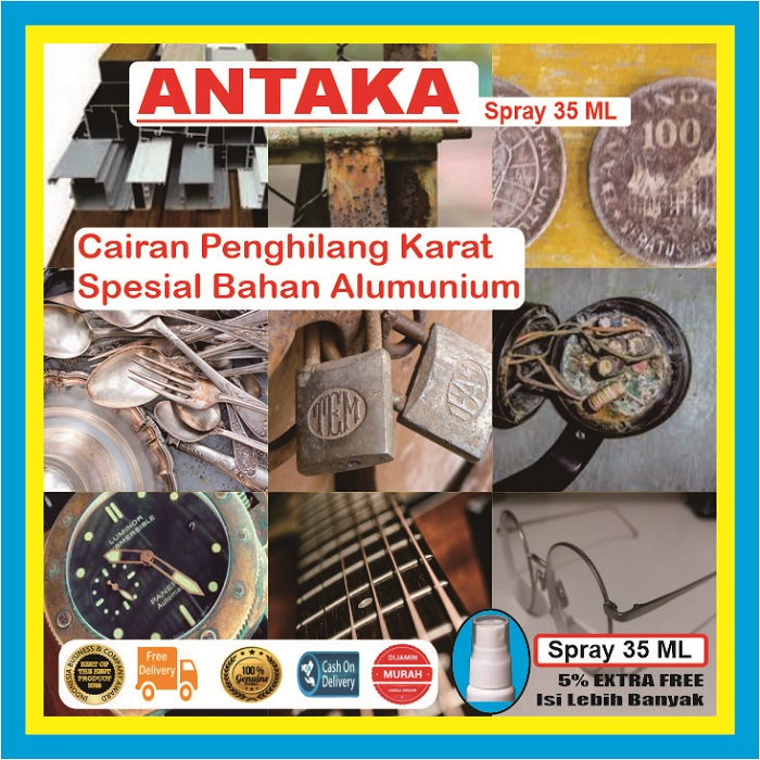 ANTAKA Cairan Penghilang Karat Mobil 35 ML Cakram Mesin Leher Knalpot Kolong Radiator Velg Pelek Cat
